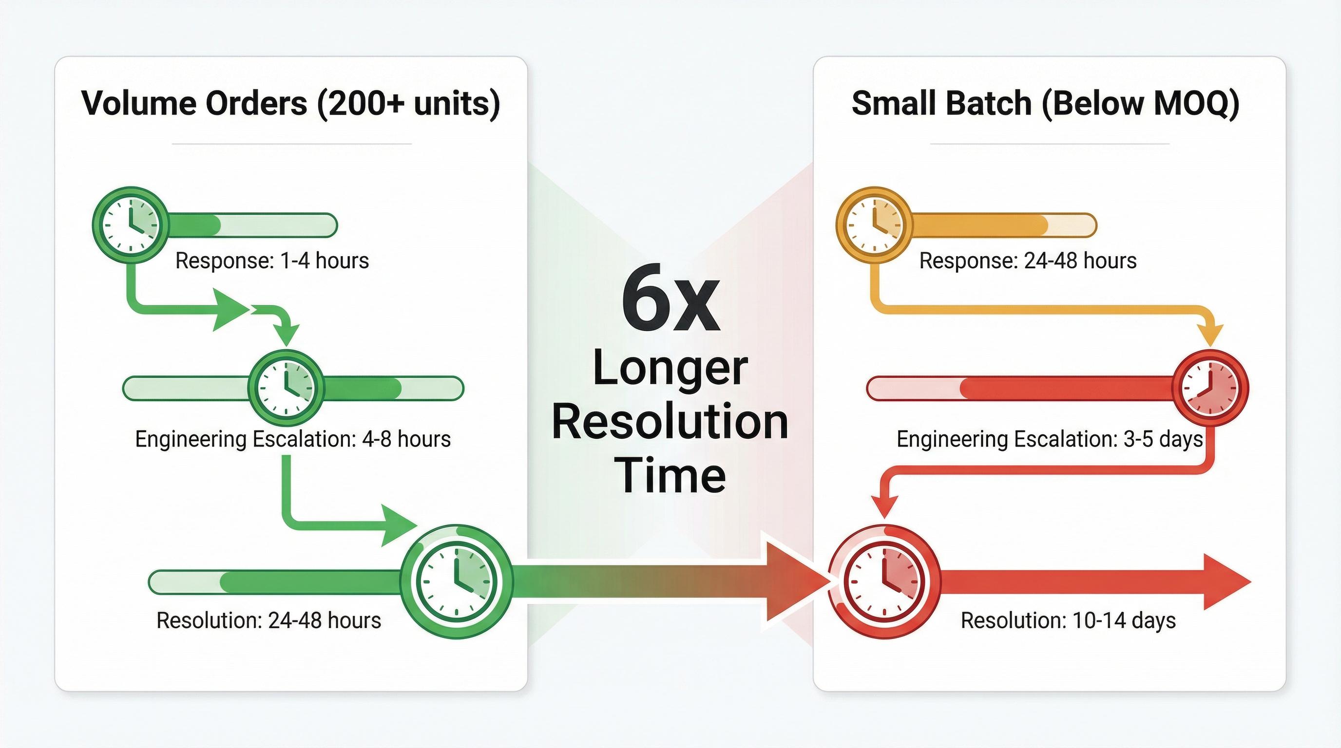 Why Suppliers Deprioritize Problem Resolution for Small-Batch Orders